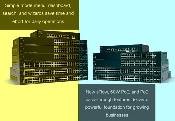 the new Cisco 350 Series Managed Switches